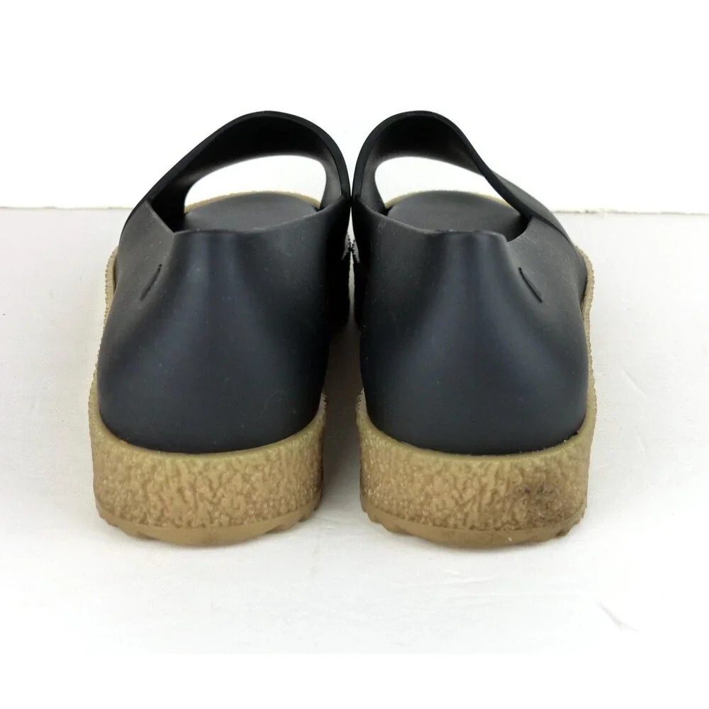 Melissa Puzzle Ad Flats Womens 7 EU 38 Black Platform Slip On Sandals Boho 90s